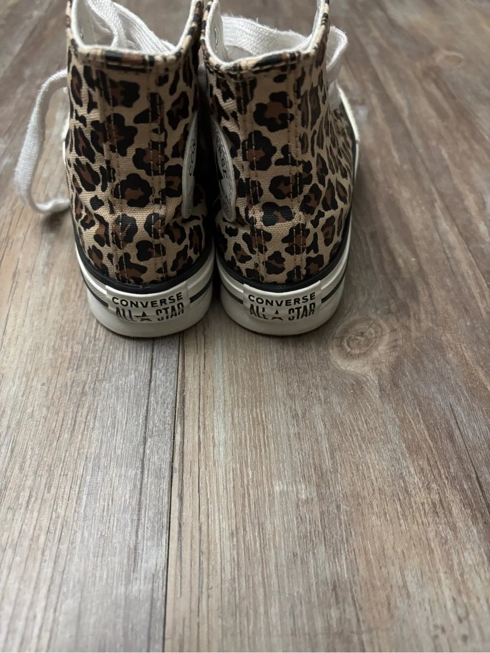Converse Kids' Leopard-Print High Top Sneakers - Black & Tan
